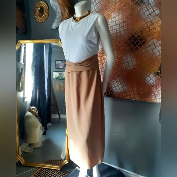 NWT Zara Cotton Blend Colourblock Midi Dress - Picture 1 of 15